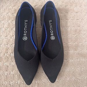 Rothy's The Point Black Flats Size 10.5